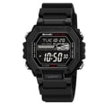 thumbnail image 1 of Hexagonal Luminous Digital Watch, silicone strap waterproof sports watch, built-in alarm stopwatch calendar multifunctional design,,Multicolor B, 1 of 5