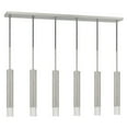 thumbnail image 1 of Hexagonal Metal Frame 6 LED Light Pendant with Glass Diffuser, Gray- Saltoro Sherpi, 1 of 5