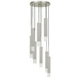 thumbnail image 1 of Hexagonal Metal Frame 8 LED Light Pendant with Glass Diffuser, Gray- Saltoro Sherpi, 1 of 5