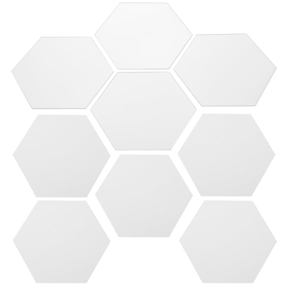 NIAIZEK 12Pcs Mirror Effect Hexagon Wall Stickers for Smooth Flat Surfaces