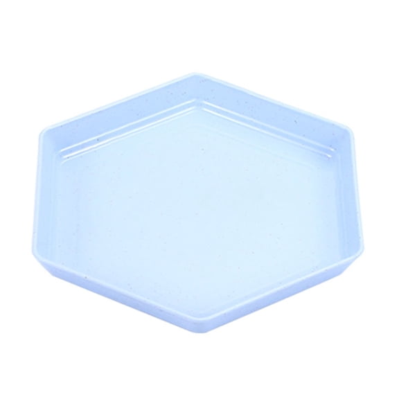 Hexagonal Plastic Dinner Plates, 6.7 Inch Dishwasher & Microwave Safe, Reusable Lightweight Plates for Camping