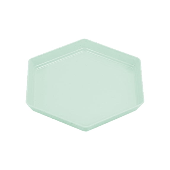 Hexagonal Plastic Dinner Plates, 6.7 Inch Dishwasher & Microwave Safe, Reusable Lightweight Plates for Camping