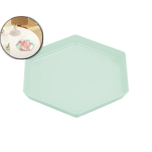 Hexagonal Plastic Dinner Plates, Dishwasher Safe Microwaveable Plates, Lightweight Reusable Camping Kitchen Plates for Family Meals Outdoor Use