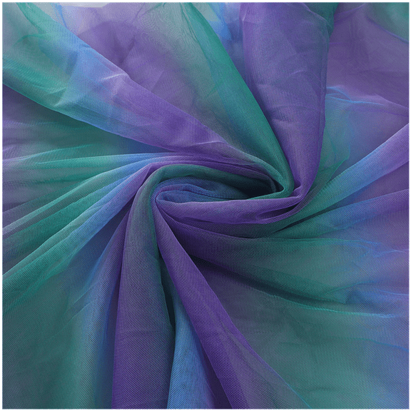 Hexagonal Rainbow Gradient Mesh Fabric for DIY Tutu Skirt Present Wrapping Party