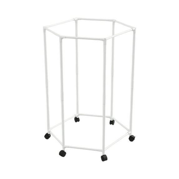 Hexagonal Rotating Clothes Hanger with Silent Wheels, Portable Indoor Drying Rack for Home and Campus, Compact Wardrobe Storage for Garment Organization and Space Efficiency