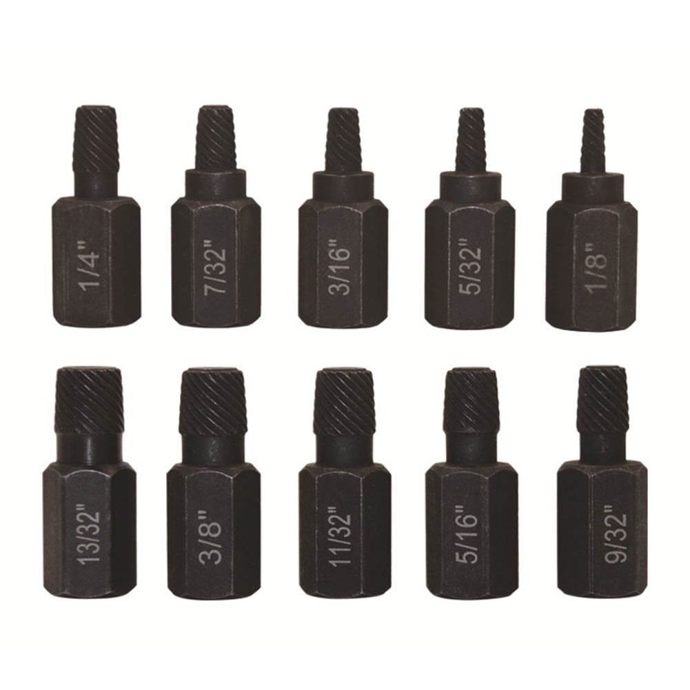 Hexagonal Screw Bolt Extractor 10Piece Set Of Thread Broken Bolt