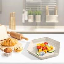 Hexagonal Serving Tray | Large Capacity Snack & Fruit Platter | 22.5x19.5x3.5cm Home Living Room Coffee Table Candy Food Tray | Durable & Easy to Clean