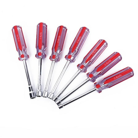 Hexagonal Socket Screwdriver Wrench 7-Piece Set screw drivers, 7 Screwdrivers And Wrenches Screwdriver, Clear