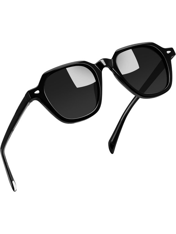 Hexagonal Sunglasses Polarized UV400 Protection Acetate Sun Glasses