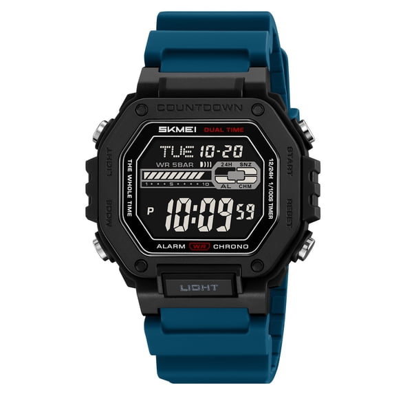 Hexagonal Waterproof Sports Digital Watch with Luminous Night Function, Multifunctional Outdoor Wristwatch for Active Lifestyle & Fitness Monitoring