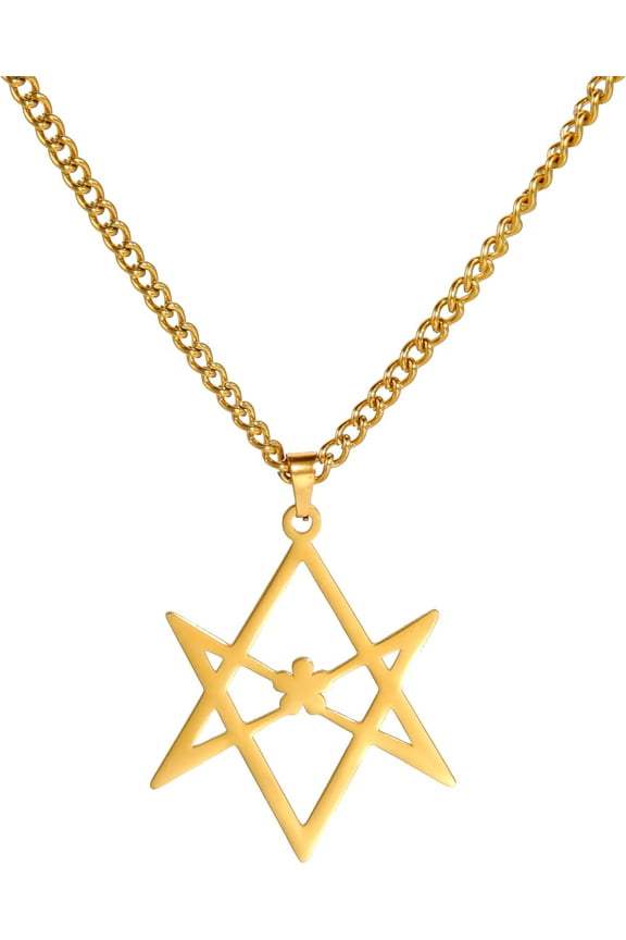 Hexagram Pendant Necklace Hexagram Celtic Religious Symbols Jewish Israel Star of David Charm Necklace Minimalist Small Flower Stainless Steel