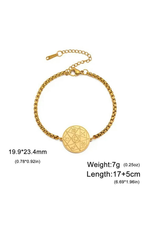 Hexagram Stainless Steel Bracelets Star of David Charm Bangle Bracelet Jewelry