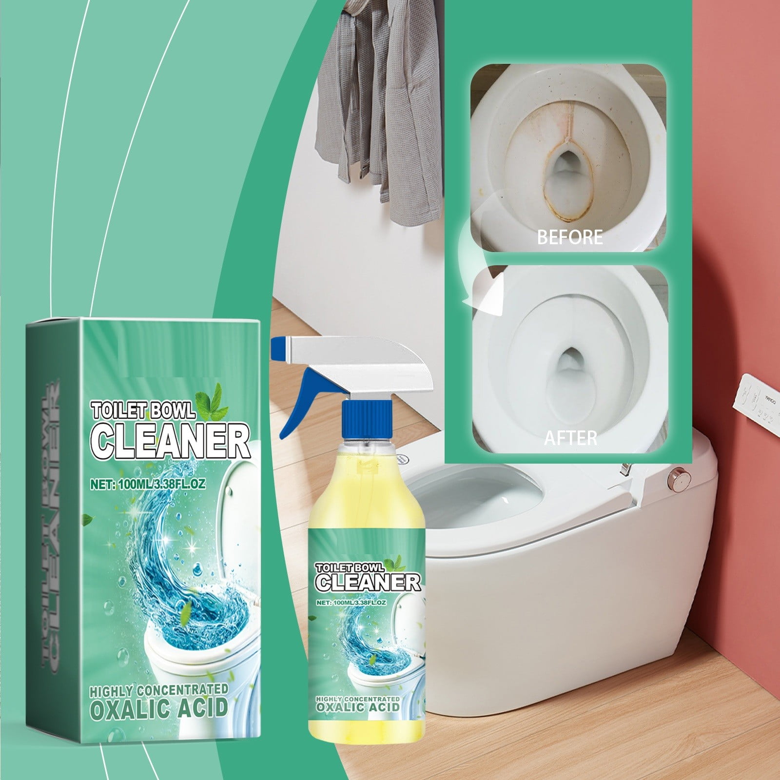 Hexang Hot Item Toilet Bowl Cleaner Powerful Oxalic Based Cleaner