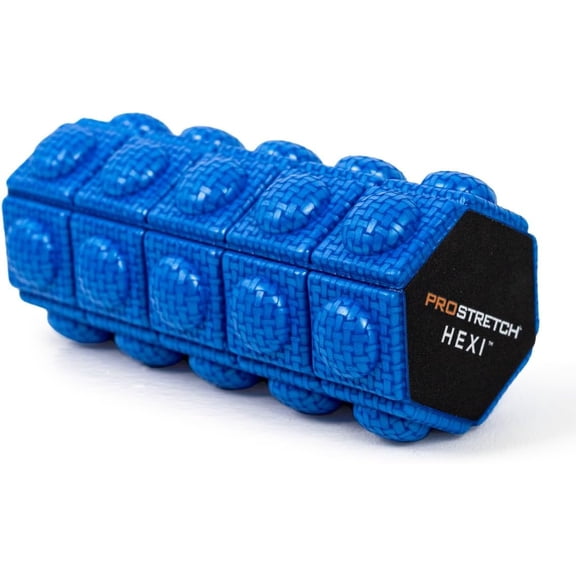 Hexi Mini Travel Textured Foam Roller for Deep Tissue Muscle Massage and Myofascial Trigger Point Release