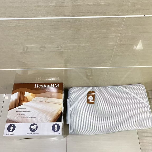 HexionHM Mattresses,Waterproof Mattress Protector,Queen Mattress,Quilted Fitted Cover Stretches (White)