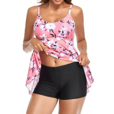 Hexplore Summer Women 2 Pieces Bathing Suit Print Swimsuit Set