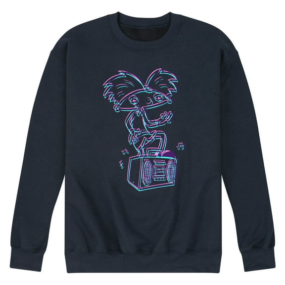 Hey Arnold! - 3D Arnold - Men's Crew Neck Fleece Pullover
