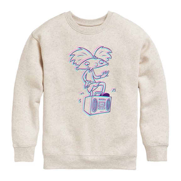 Hey Arnold! - 3D Arnold - Toddler And Youth Crewneck Fleece Sweatshirt