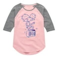 thumbnail image 1 of Hey Arnold! - 3D Arnold - Toddler And Youth Girls Raglan Graphic T-Shirt, 1 of 4