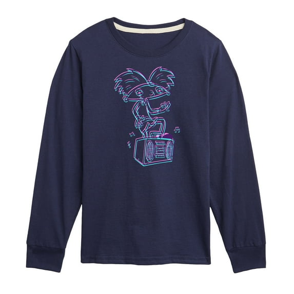 Hey Arnold! - 3D Arnold - Toddler And Youth Long Sleeve Graphic T-Shirt