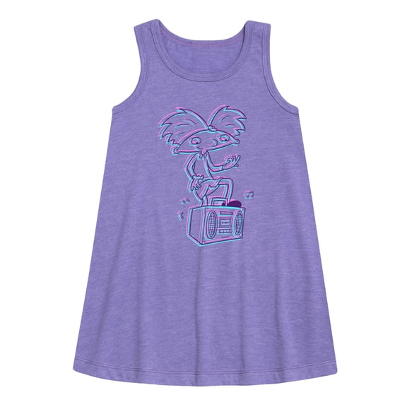Hey Arnold! - 3D Arnold - Toddler and Youth Girls A-line Dress