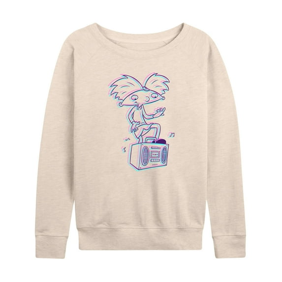Hey Arnold! - 3D Arnold - Women's Lightweight French Terry Long Sleeve Shirt