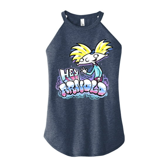 Hey Arnold! - Graffiti Arnold - Juniors High Neck Tank Top