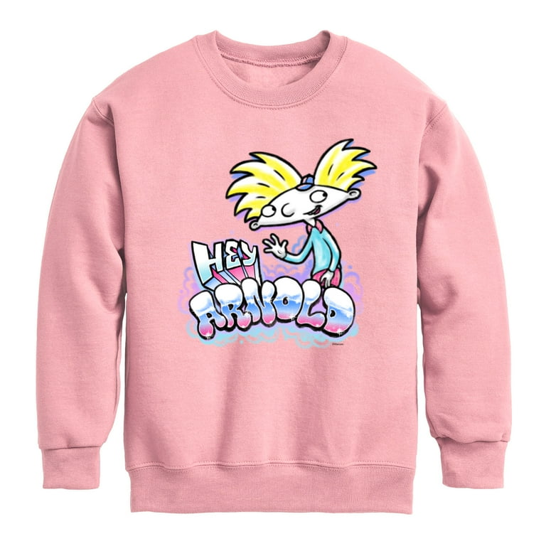 Hey Arnold Airbrush Arnold Toddler And Youth Crewneck Fleece Sweatshirt Walmart