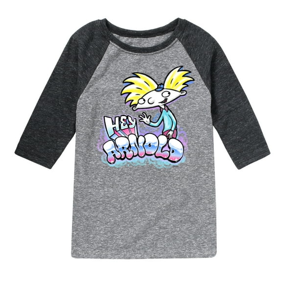 Hey Arnold! - Graffiti Arnold - Toddler And Youth Raglan Graphic T-Shirt
