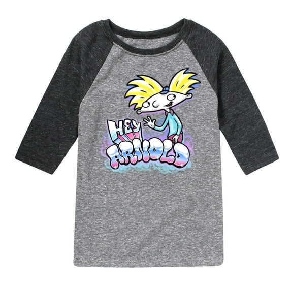 Hey Arnold! - Graffiti Arnold - Toddler And Youth Raglan Graphic T-Shirt