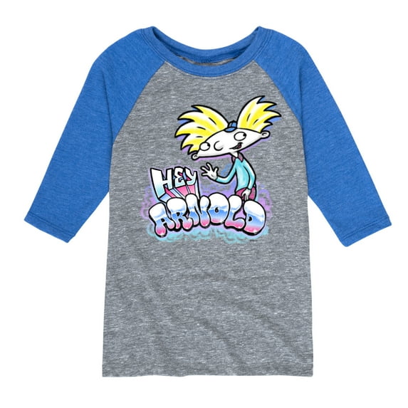 Hey Arnold! - Airbrush Arnold - Toddler And Youth Raglan Graphic T-Shirt