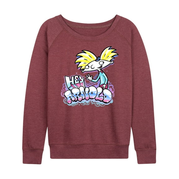 Hey Arnold! - Graffiti Arnold - Women's Lightweight French Terry Long Sleeve Shirt