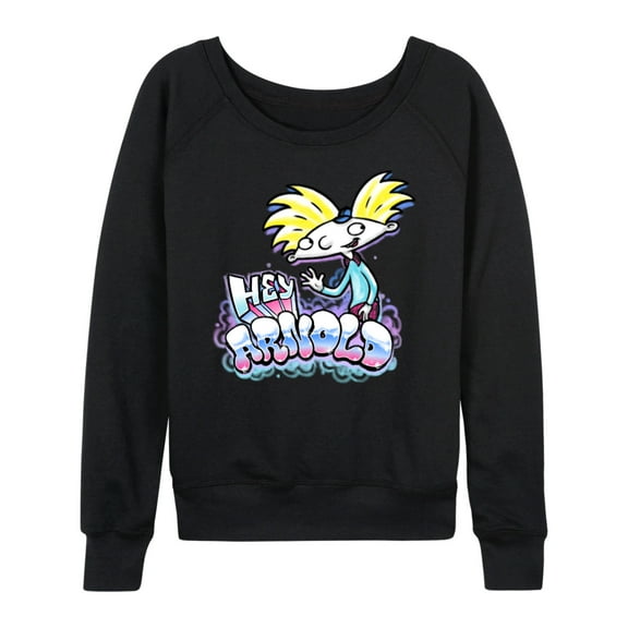 Hey Arnold! - Graffiti Arnold - Women's Lightweight French Terry Long Sleeve Shirt