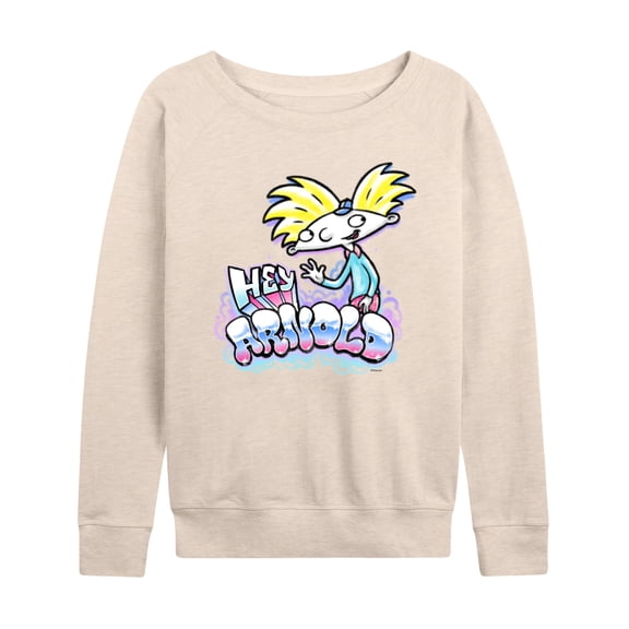 Hey Arnold! - Graffiti Arnold - Women's Lightweight French Terry Long Sleeve Shirt