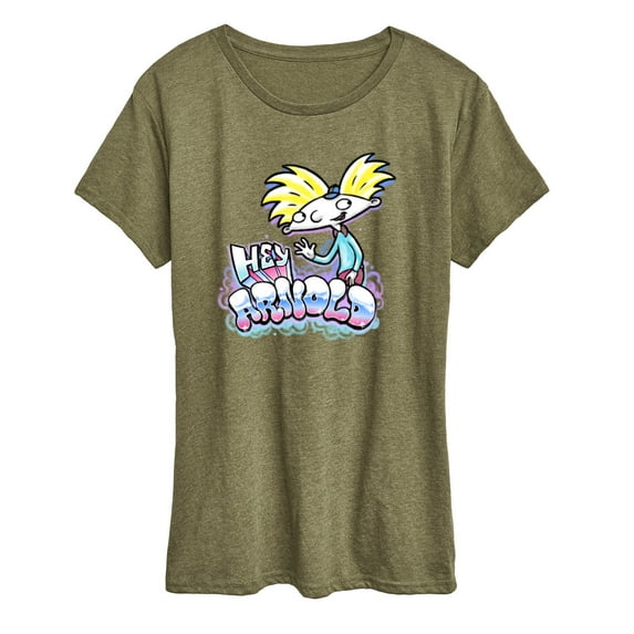 Hey Arnold! - Airbrush Arnold - Women's Short Sleeve Graphic T-Shirt