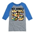 thumbnail image 1 of Hey Arnold! - Arnold 1996 - Toddler And Youth Raglan Graphic T-Shirt, 1 of 6