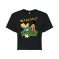 thumbnail image 1 of Hey Arnold! - Arnold, Gerald, and Abner - Juniors Cropped Cotton Blend T-Shirt, 1 of 5