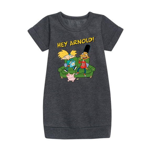 Hey Arnold! - Arnold, Gerald, and Abner - Toddler And Youth Girls Fleece Dress