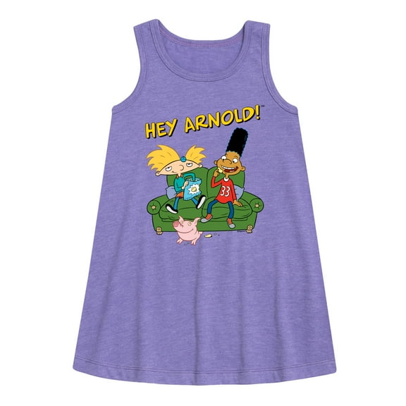 Hey Arnold! - Arnold, Gerald, and Abner - Toddler and Youth Girls A-line Dress