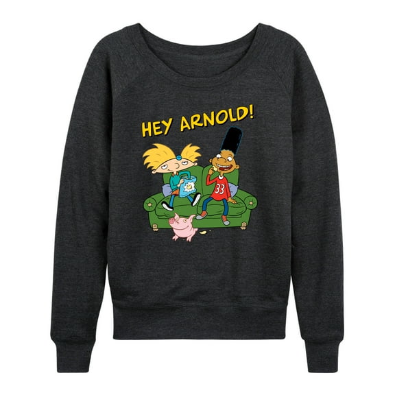 Hey Arnold! - Arnold, Gerald, and Abner - Women's Lightweight French Terry Long Sleeve Shirt