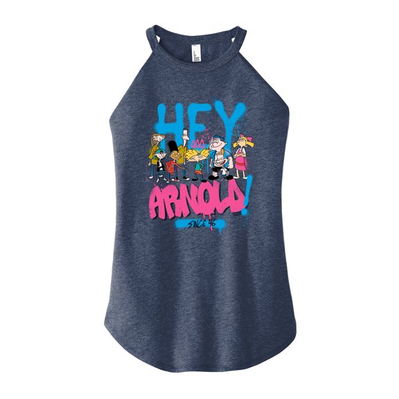 Hey Arnold! - Arnold Spray Paint 96 - Juniors High Neck Tank Top
