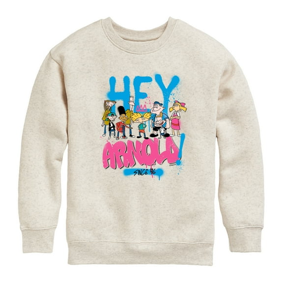 Hey Arnold! - Arnold Spray Paint 96 - Toddler And Youth Crewneck Fleece Sweatshirt