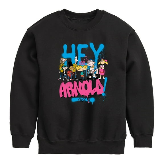 Hey Arnold! - Arnold Spray Paint 96 - Toddler And Youth Crewneck Fleece Sweatshirt
