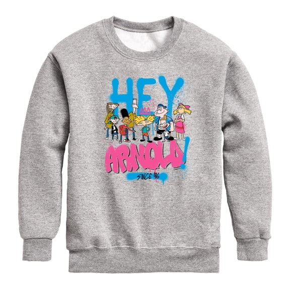 Hey Arnold! - Arnold Spray Paint 96 - Toddler And Youth Crewneck Fleece Sweatshirt
