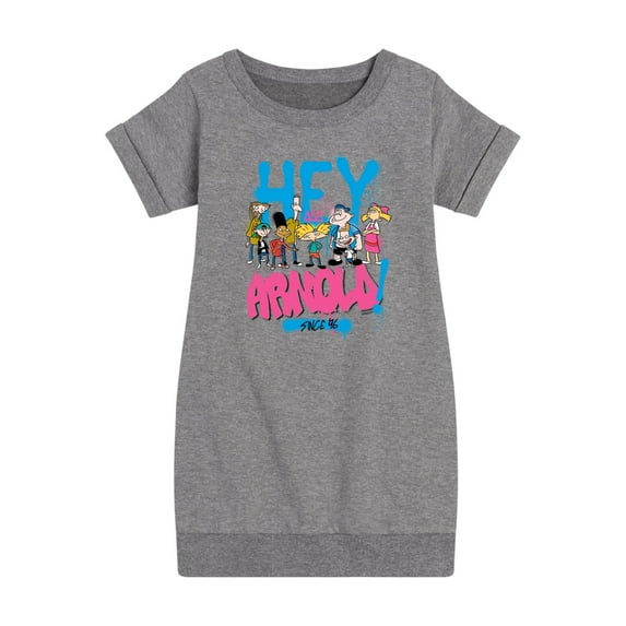 Hey Arnold! - Arnold Spray Paint 96 - Toddler And Youth Girls Fleece Dress