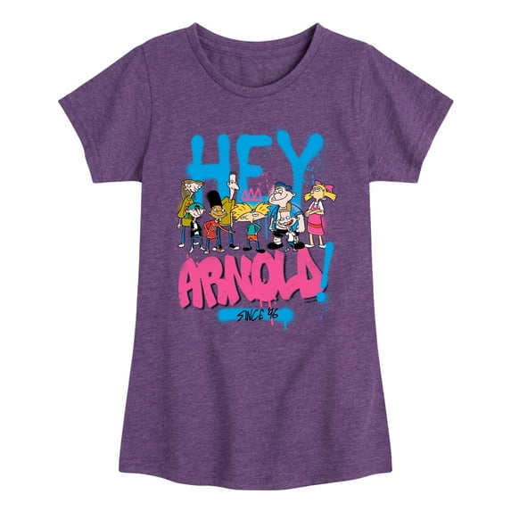 Hey Arnold! - Arnold Spray Paint 96 - Toddler And Youth Girls Short Sleeve Graphic T-Shirt