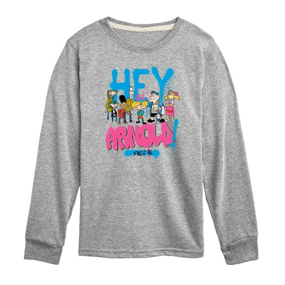 Hey Arnold! - Arnold Spray Paint 96 - Toddler And Youth Long Sleeve Graphic T-Shirt