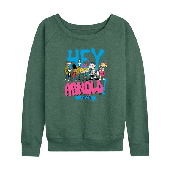 Hey Arnold! - Arnold Spray Paint 96 - Women's Lightweight French Terry Long Sleeve Shirt