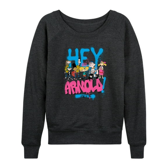 Hey Arnold! - Arnold Spray Paint 96 - Women's Lightweight French Terry Long Sleeve Shirt