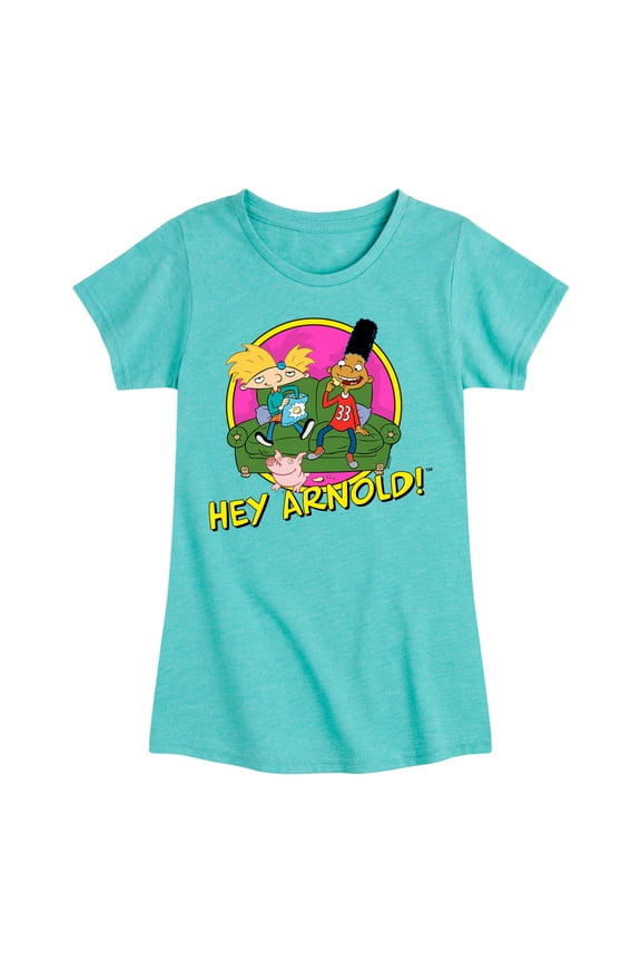! - Arnold and Friends - Toddler And Youth Girls Short Sleeve Graphic T-Shirt